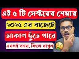 ২০২৫ বাজেটে এই ৫ টি সেক্টরের শেয়ারে আসবে দারুণ তেজী 🔥🤑 Best Stocks for Budget 2025 📉