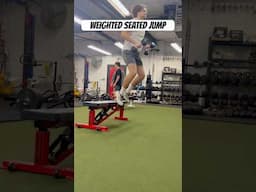 Weighted Seated Jump 🏆 Athlete Power Training ➡️ #shorts