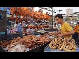 The Famous Place Grill Fish & More Meat Selling On The Street @Orussey - Orussey Street & Fast Food