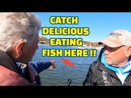 FISHING with LIVE WORMS to CATCH FISH for DINNER !!