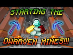 Starting With MINING In The Dwarven Mines!! - Skyblock IRON MAN