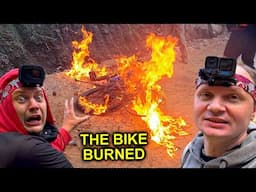 ✅ROAD OF DEATH on bikes☠️ FELL OFF A ROCK🔥Gas tank exploded 😳We spend the night at a cemetery Aghori