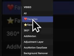 You can Favorite Effects in Final Cut Pro? #fcptutorial #finalcutprotutorial #FinalCutPro11
