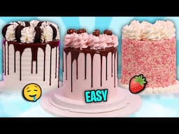 Satisfying Cake Decorating | 3 Easy Cake Designs in 6 Minutes