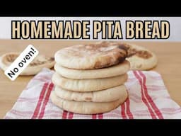 Easy Pita Bread Recipe | Skillet Pita | Stovetop Pita