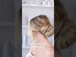 For all the girls who prefer a low bun! Super easy way to elevate your everyday look🤍 #lowbun