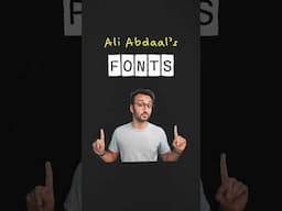 5 FONTS of Ali Abdaal for Viral Videos! // How to Edit like Ali Abdaal #shorts #premierepro #editing