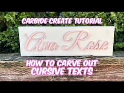 How to Carve Cursive Text on CNC. NO LASER. Carbide Create Tutorial