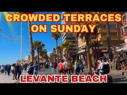 Benidorm Levante Beach - CRAZY BUSY Sunday! 🏖️🍸