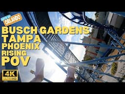 SOAR High on Busch Gardens Phoenix Rising coaster | POV FRONT SEAT