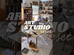 Resetting the studio after a busy few weeks 🫧🧹🧼 #artstudio