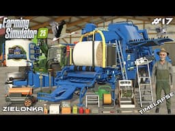 BALING SUGAR BEET CUT WITH GOWIEL STATIONERY BALER | ZIELONKA | Farming Simulator 25 | Episode 17