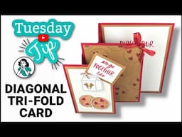 Diagonal Tri Fold Card Tutorial: One Design, Two Beautiful Cards