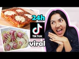 RECETAS de TIK TOK por 24 HORAS, COMIDA VIRAL DE TIK TOK, COMIDA DE TIK TOK - Betsy Lee