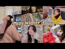 cozy winter reading vlog ☃️📚 homebody hobbies & productive nights