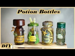 DIY Halloween magical POTION BOTTLES/MAGICAL spellcasting ingredients prop | Witchy apothecary