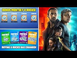 *HUGE* FORTNITE UPDATE! (Monthly V-Bucks, Blade Runner, Live Event!)