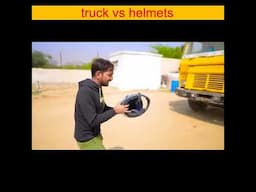 helmet vs truck 🤯🤯 #shorts #youtubeshorts #facts #hindi #funny