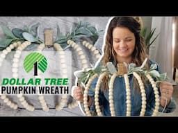 Dollar Tree Pumpkin Wreath DIY | Meagan Nichole DIY & Lifestyle