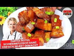 Geheimnis der asiatischen Küche: Zartes rotes Schweinefleisch ganz einfach selbst gemacht!