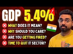 What India’s 5.4% GDP SLOWDOWN Means for IT & Marketing Professionals ‼️