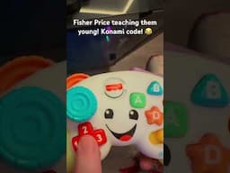 Fisher Price is sneaky! 😂 #babygaming #fisherprice #konamicode