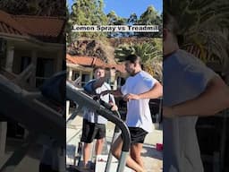 Lemon Spray vs Treadmill! 😂 #funny #challenge #shorts