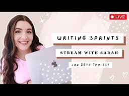 tonight: writing sprints livestream with sarah sutton | let's get productive! jan 25th 7PM EST