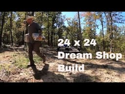 28 Day Shop Build Challenge- 24x24 Post and Beam- Off Grid Homesteading Channel