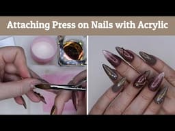 HOW TO Make your own Press on nails and adhering them with Acrylic. Beginner friendly