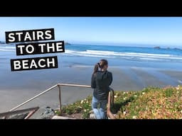 Crescent City CA Beach - Pebble Beach Stairs