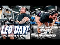 CAMP JANSEN COACH/IFBB PRO JUSTIN JACOBY TRAINS HAMSTRINGS WITH IFBB PRO AMANDINE KOLLY!