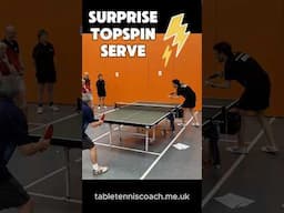 FAST topspin serve ... surprise your opponent!