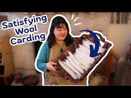 Why hand carding THIS wool fleece is better 🎄 Vlogmas 17 18 19