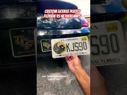 Custom license plates: 🇺🇸vs 🇳🇱 #cars #licenseplate #usa #europe #florida