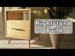 Turning a piece of plywood into a Nightstand! | Woodworking Furniture Build