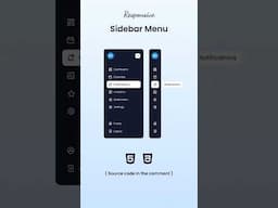 Responsive Sidebar Menu in HTML CSS & JavaScript