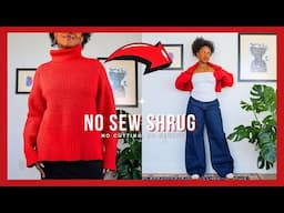 DIY No-Sew Shrug! No Cutting, No Sewing + 3 Outfit Ideas 🔥