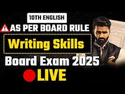 🔴 LIVE |10TH Std English Writing Skill AS PER BOARD RULE|BOARD EXAM 2025|Pradeep Giri Sir