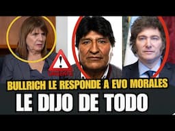 💥PATRICIA BULLRICH LE DIJO DE TODO A EVO MORALES POR CRITICAR EL MURO FRONTERIZO💥