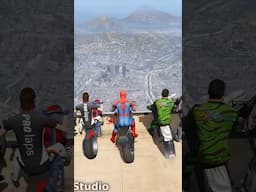 Long Ramp Challenge Motorcycle Epic Jump - GTA 5 #gta #gta5 #gtav #gaming #games