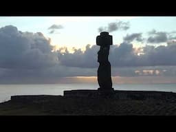 Sunset at Ahu Tahai on Rapa Nui Easter Island