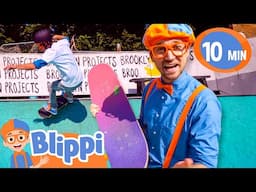 Coolest Way to Roll Through Town 🛹 | Learning Videos with Blippi