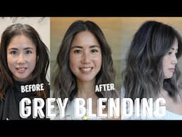 Hair Transformations with Lauryn: Grey Blending on Grown Out Permanent Color Ep. 229