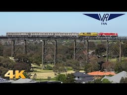 Albion to Jacana rail action: Australian Trains in 4K