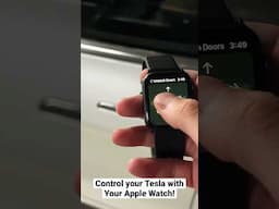 Control Your Tesla With Your Apple Watch! #tesla #teslamodel3 #applewatch