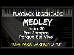 🎤Medley João 20 + Pra Sempre + Porque Ele Vive  (PLAYBACK - TOM BARÍTONO "G") Niel Nascimento