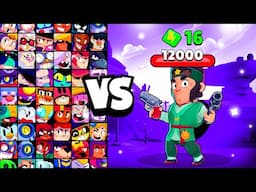 JADE AGENT COLT vs ALL BRAWLERS! With 16 POWER-UPs! | Brawl Stars