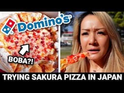 Trying Domino's Japan Sakura Boba Pizza 🌸🍕 | Life in Japan VLOG