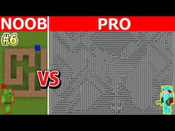 NOOB vs PRO Episode 6: GIANT MAZE BUILD CHALLENGE